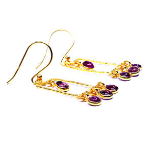 Attractive Sterling <b>Silver</b> 925 Tourmaline Gemstones Affordable Cheap Classic Party Wear Hanging <b>Women</b> <b>Earrings</b> - Product Image 3