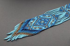 Collar Tradicional Hecho a Mano con Cuentas de Semillas Estilo Boho Americano con Pendientes, Joyería Ucraniana para Regalo - Product Image 5