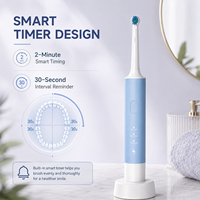 Cepillo de Dientes Eléctrico Giratorio Recargable, Resistente al Agua IPX7, 3 Cabezales de Cepillado Suaves Dupont, LED, para Cuidado Bucal Diario, Uso Doméstico