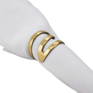 Custom Handmade Contemporary Metal Napkin Ring Elegant <b>Decorative</b> <b>Table</b> <b>Accessory</b> for Wedding Banquet Home Restaurant Craft Home - Product Image 5