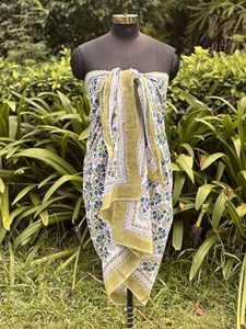 Luxury Brand Designer <b>Sarong</b> Good Quality Block Printed Beach <b>Wrap</b> <b>Sarong</b> Scarf Dress Cotton Swimming Wear Customizable Shawls - Product Image 5