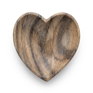 Juego de Utensilios de Cocina de Madera de Teca Sólida de Grado Alimenticio, Plato en Forma de Corazón, Plato de Madera Hecho a Mano, Plato Romántico Artesanal Balinés para Servir - Product Image 1
