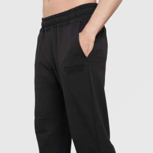 กางเกงจ็อกเกอร์เอวสูงสไตล์อินส์ สีดำ ผ้าทอ แต่งซิป ไซส์ XL ถึง 5XL เหมาะสำหรับใส่ทำงานในฤดูหนาว - Product Image 6