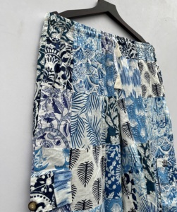 Algodón hecho a mano estilo bohemio indio carga cómoda moda multibolsillos Streetwear plano Patchwork parches surtidos para verano - Product Image 5