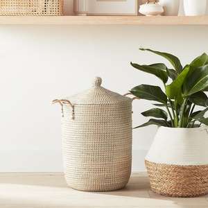 Panier de rangement en paille fait à la main de haute qualité, prix spécial, poubelle de mer, vente en gros, fabriqué au Vietnam, - Product Image 2