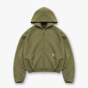 Sudadera con Capucha Extra Grande para Hombre, Estilo Vintage, Lavada al Ácido, con Cierre, de Felpa Cepillada de 500 GSM, 100% Algodón, Estampado Invernal, MOQ Bajo, Marca Privada - Product Image 1