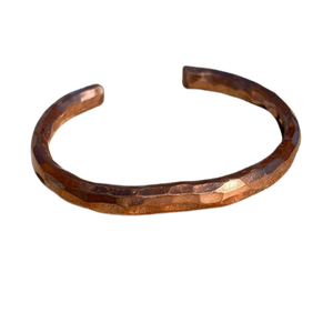 2020 France 3mm demi-gros bracelet en cuivre hommes pur cuivre thérapie magnétique main rustique marteau texture bracelet - Product Image 2