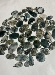 Cabochon en agate mousse naturelle de qualité AAA Assortiment de pierres précieuses en vrac de haute qualité Forme incroyable Taille personnalisée Certifié par un tiers - Product Image 4