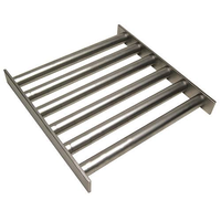 Rejilla Magnética Cuadrada de 150 mm, Totalmente Soldada, de Grado Alimenticio/Lácteo, 10000-14000 Gauss