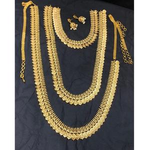 Mini collier de mariée plaqué or exclusif polonais antique de qualité supérieure avec boucles d'oreilles pour mariage pour femmes - Product Image 1