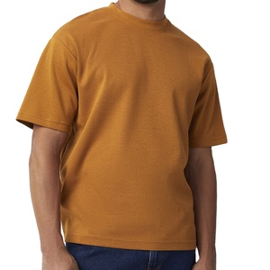 High Quality Men's Short Sleeve Boxy T-Shirt 100% Cotton Casual Solid Eco-Friendly Breathable Street Wear Oversized High Street - Product Image 1