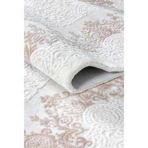 Elkenz EK010 blanc doux texturé longue durée tapis tapis et ensembles - Product Image 2