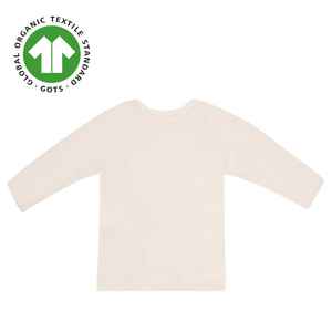 <b>Womens</b> Organic Cotton Raglan Sleeves <b>T</b>-<b>Shirt</b> - Natural Undyed, 4.3 oz Jersey, Cropped Sleeves, Relaxed Fit, Soft and Breathable - Product Image 2