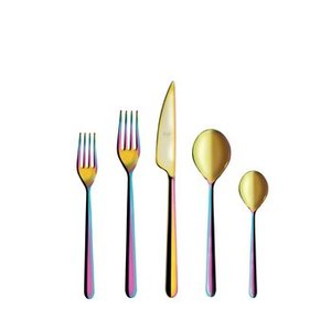 Juego de cucharas de acero inoxidable con revestimiento de PVD dorado hecho a mano, cubiertos de primera calidad, utensilios de cocina, cuchara de boda para servir alimentos, India - Product Image 1