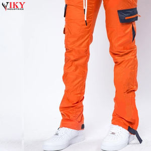 Pantalons empilés pour hommes avec poche latérale, confortables, respirants, grandes tailles, impression de logo personnalisée en gros pour pantalons empilés pour hommes - Product Image 2