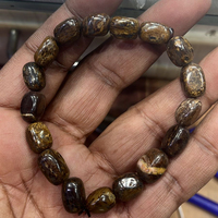 Nouveauté 2026 : Bracelet extensible en agate Mien et bronzite, perles de cristal naturel polies et roulées, bijoux pour hommes et femmes, Amour Feng