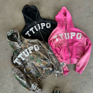 Camouflage extérieur impression numérique personnalisée épaule tombante surdimensionné 480 Gsm 100% pré-rétréci coton hommes poids lourd broderie sweat à capuche - Product Image 1