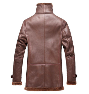 Hansel & Gretel Manteau long pour hommes Veste longue en cuir véritable fabriquée à la main Manteau élégant Taux de gros Meilleure qualité - Product Image 6