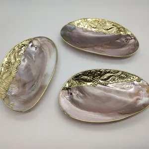 Roze Caviar Shell Plaat Natuurlijke Schelp Coastal Strand Huis Tafel Decor Parelmoer Gemaakt In Vietnam Door Vitrapro