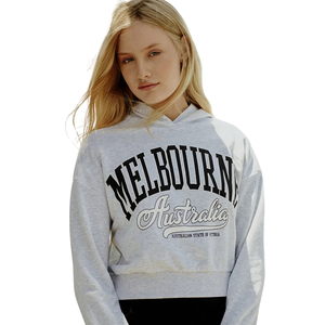 Sweat à capuche polaire 100% coton à manches longues pour femmes de meilleure qualité Logo avant imprimé poche kangourou pour l'hiver - Product Image 6