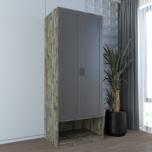 Armario Independiente de Madera de Caucho TQA68017 de Diseño Minimalista con Puertas Abatibles y Acabado para Vestidor, Apartamento o Dormitorio - Product Image 5