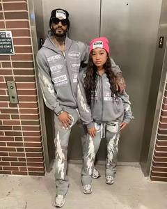 Conjunto de Sudadera con Capucha y Pantalones Deportivos de Algodón para Hombre, con Logotipo Personalizado, de Alta Calidad, Estilo Jogger - Product Image 3