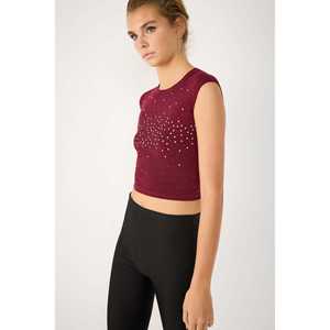 Blusa Casual para Mujer, Cuello Redondo, Manga Corta, Tejido de Gasa, Corte Regular, Temporada Primavera-Otoño, Talla XL - Product Image 3