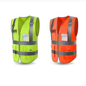 Gilet de sécurité réfléchissant en coton haute visibilité unisexe pour le travail en extérieur, couleur et taille personnalisées - Product Image 3
