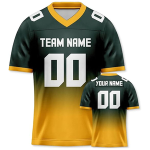 Maillot de football américain personnalisé à impression numérique de haute qualité à manches courtes vêtements d'équipe personnalisés cadeau de sport pour adultes - Product Image 1