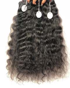 Temple Virgin South Indian Hair Extensions Double Drawn Wig Closures Natural Human Hair Wholesale - Product Image 6