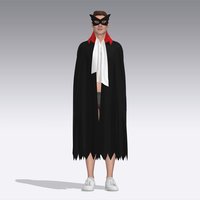 Cape de vampire tissée 100 % coton personnalisable (couleur/taille/matériaux) avec masque intégré pour adultes – Motif color block, design minimaliste, haute qualité
