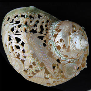 Sculpture art BIJOUX SEASHELL avec Sculpture Art 11 cm Shell Motif Animal Style - Product Image 1