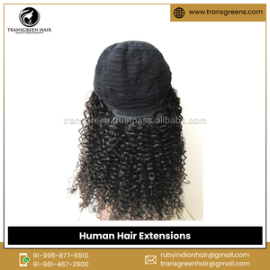 Leaders dans la fourniture d'extensions de perruques de cheveux humains frisés de qualité éprouvée fabriquées en Inde avec frange au meilleur prix compétitif - Product Image 5
