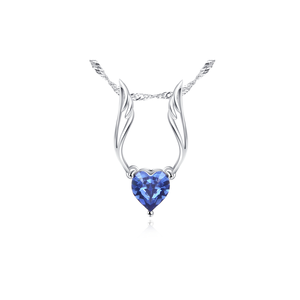 Ciondolo Angelo Custode a Forma <span class=keywords><strong>di</strong></span> Cuore con Cristalli <span class=keywords><strong>Swarovski</strong></span>, Eleganti Pendenti e Charm in Cristallo - Product Image 1