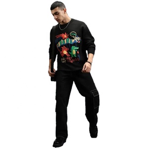 เสื้อถักสวมหัวสำหรับผู้ชายผ้าขนแกะคอกลมกันลมเป็นมิตรกับสิ่งแวดล้อมดีไซน์เป็นตัวอักษรแจ็คการ์ดออกแบบโลโก้ได้ตามต้องการ - Product Image 1