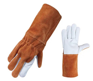 Gants de protection industriels en cuir de vachette fendu et en cuir de chèvre Gants de sécurité pour le soudage TIG résistants aux étincelles - Product Image 5