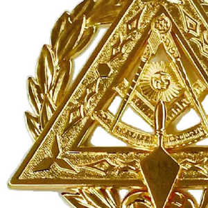 เครื่องประดับปลอกคอแบบดั้งเดิมของสมาคมฟรีเมสันสำหรับผู้เคยเป็นมาสเตอร์ พร้อมเครื่องประดับโลหะฟรีเมสัน ชุบทอง ปรับแต่งได้ - Product Image 4