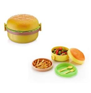 Fiambrera de hamburguesa con cuchara y tenedor a un precio fiable, una caja de hamburguesas tan divertida como tu almuerzo completo con cuchara y tenedor - Product Image 1