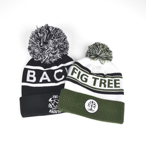 Gorros de Invierno Unisex Personalizados, 100% Acrílico, Estilo Jacquard con Pompón, Ajustables para Viajar - Product Image 1