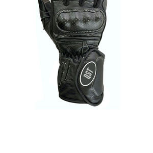 Gants de moto en cuir avec protection des jointures rigides, paume antidérapante et fonction tactile pour homme – Équipement moto - Product Image 5