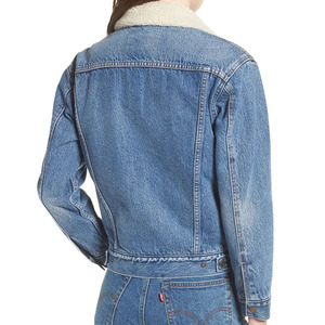 New Arrival Women's <b>Washed</b> Denim Winter Jacket Waterproof Sherpa <b>Lined</b> Cotton Casual Street Style - Product Image 3
