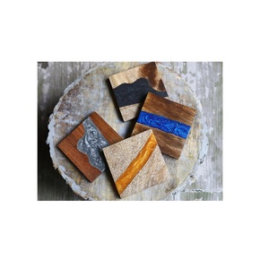 Sous-verre Royal de haute qualité, taille personnalisée, dernière conception, tasse à thé en bois et résine, sous-verre pour Restaurant à bas prix - Product Image 6