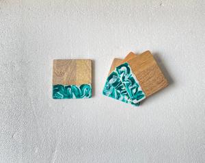 Superventas en STAR CRSAFTS INDIA, posavasos para servir té, resina epoxi multifuncional y madera de acacia, alfombrilla para té, vajilla - Product Image 3