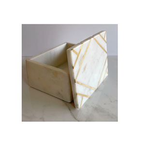 กล่องเก็บเครื่องประดับหินอ่อนกล่องอัญมณีสำหรับสาวรูปทรงสี่เหลี่ยมบรรจุได้ตามต้องการ - Product Image 4