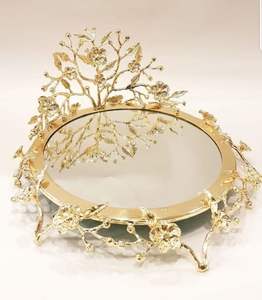 ขาตั้งเค้กทรงกิ่งไม้ ลายนกกระจอกเทศ สีสแตนเลสหล่อขึ้นรูปและจานสีขาว เป็นมิตรกับสิ่งแวดล้อม ปรับแต่งได้ - Product Image 5