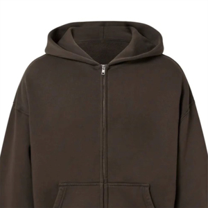 Sweat-shirt à capuche zippé intégral pour homme de haute qualité, en polaire décontracté, doux et chaud, avec logo personnalisé, vente en gros de vêtements - Product Image 6