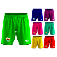 Shorts d'entraînement sportifs pour hommes grande taille avec logo personnalisé, motif uni, en maille polyester, taille mi-haute élastique, anti-plis, séchage rapide