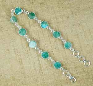 Green Rainbow Moonstone 925 Sterling Silver <b>Adjustable</b> <b>Bracelet</b> Handmade Gemstone Jewelry Women Elegant Gift - Product Image 2