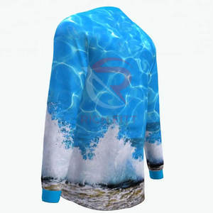 เสื้อยืดตกปลาของผู้ชายผ้าถักเส้นใยผ้าฝ้าย/เส้นใยไม้ไผ่ยาวปรับแต่งได้ - Product Image 4