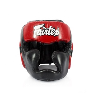 Dernier modèle de protège-tête de sparring Fairtex à vision diagonale rouge et noir, logo personnalisé, protection d'entraînement de kickboxing, sécurité de la tête - Product Image 2